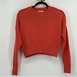Madewell Women's Vibrant Orange Crew Neck Sweater